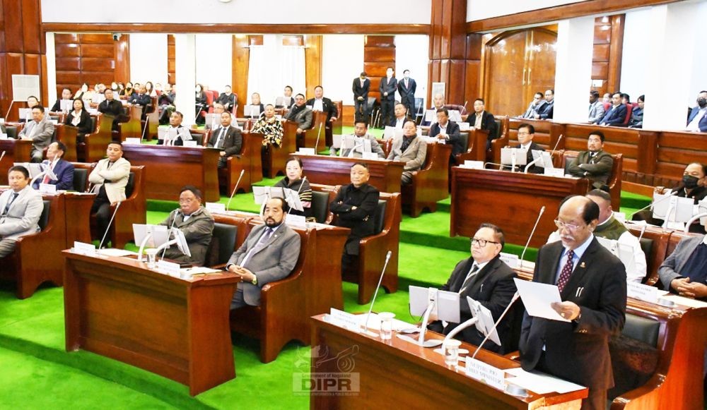 Nagaland CM, Neiphiu  Rio addressing the NLA on March 20. (DIPR Photo)